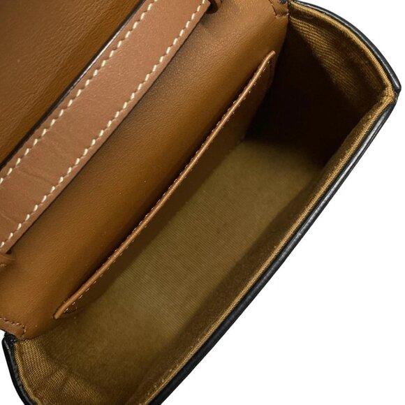 CELINE Triomphe Canvas/Mini Triomphe Tan (Dark Brown) Brown) PVC 1239-032625 - Picture 12 of 14